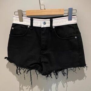 🚩steal authentic Alexander Wang Black Distressed Jean Shorts